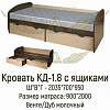 Кровать детская КД 1.8 (с ящиками)