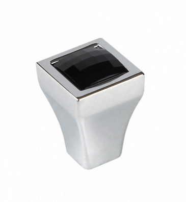 Мебельная ручка CRYSTAL RC425CP/CrBl.4